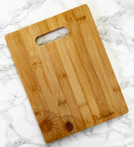 Sunflowers Personalized Name Cutting Board