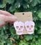 Skull earrings - rose gold