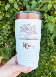 Book Tumbler - white/rose gold