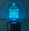Personalized Business LED QR Code Sign - hexagon 