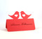 Love bird with heart place card - printing available for additional fee