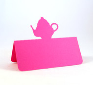 Teapot place card - shown in hot pink