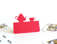 Tea party place card (playing cards not included)