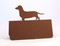 Dog place card - brown