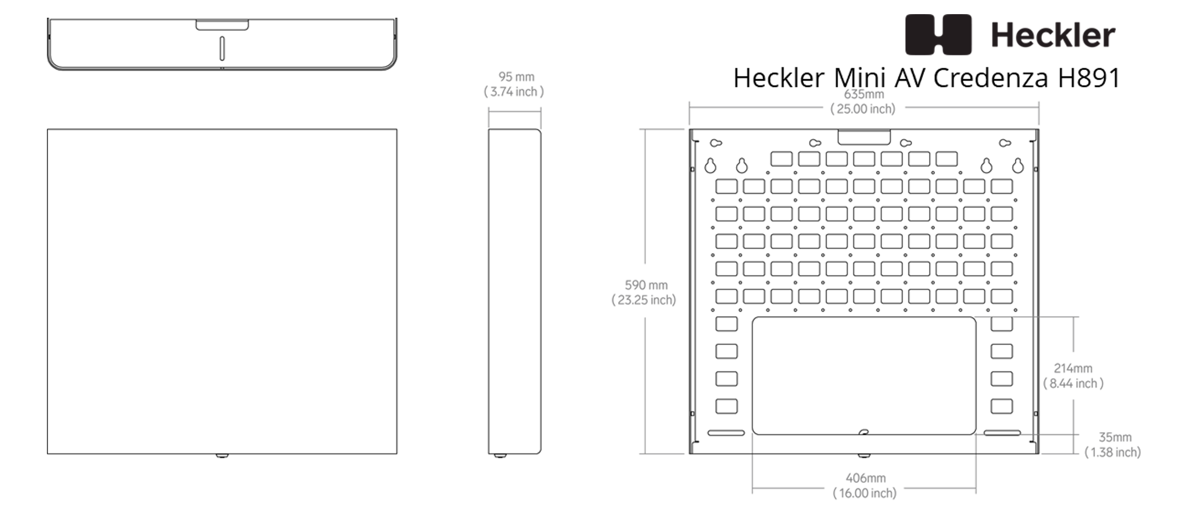 Hecker AV Credenza Mini Hecker AV Credenza Mini