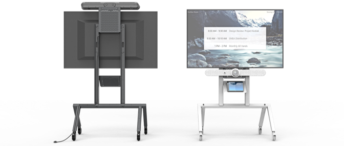 Heckler AV Cart for Logitech Rally Bar All-in-One Video Soundbar for Zoom, Microsoft Teams and Google Meets