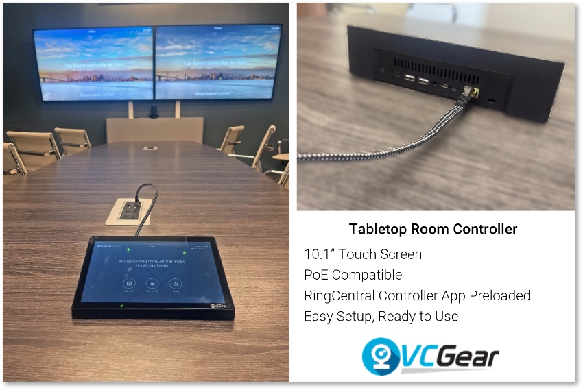 VCGear Room Controller for Zoom Rooms and RingCentral