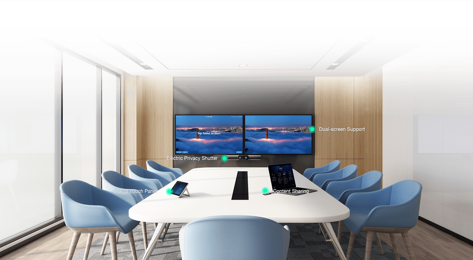 Yealink MeetingBar A30 with CTP18 Room Controller for Zoom Rooms Kit