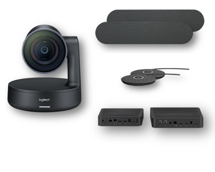 Logitech Rally Plus Solution Including Two Speakers And Two Mic Pods Logitech Rally Plus Solution Including Two Speakers And Two Mic Pods