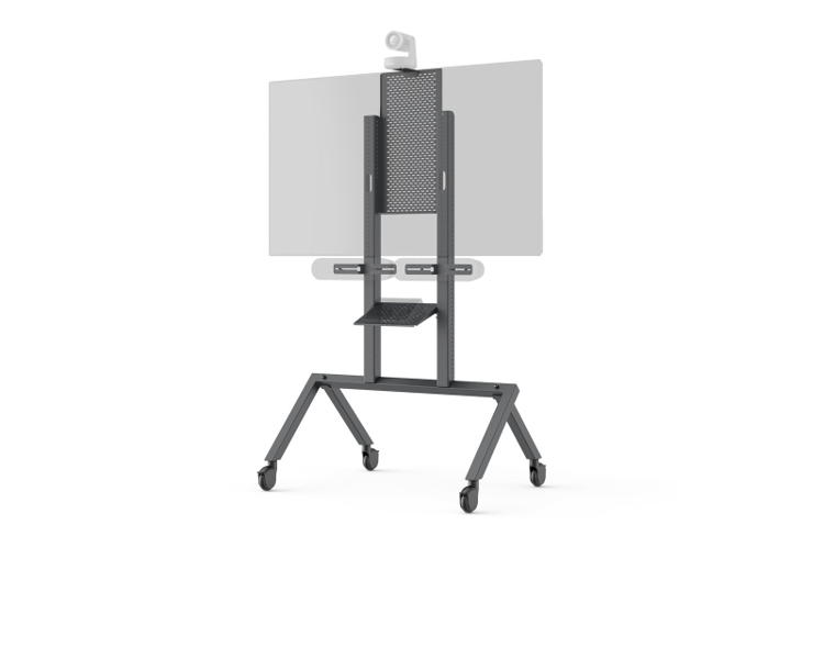 Heckler AV Cart for Logitech Rally and Rally Extended Black Gray