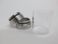 Includes 2x stainless sleeves, 1x quartz glass tank