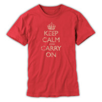 Keep Calm & Carry On Gentlemen's Red Distressed T-Shirt