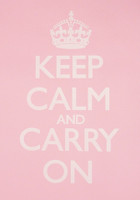 Keep Calm & Carry On Pink Poster