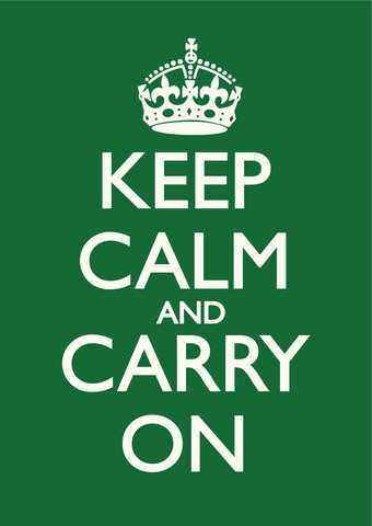 keep calm and carry on british racing green white poster