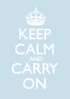 Keep Calm & Carry On Cornish Sky Blue Poster