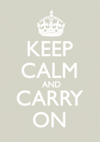 Keep Calm & Carry On Elephant Stone Poster