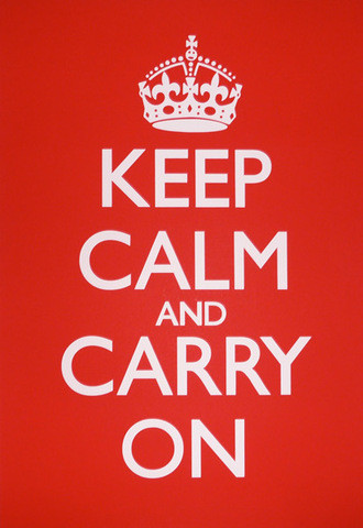 Keep Calm and Carry On Red Poster