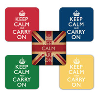 Keep Calm and Carry On Coasters