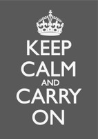 Keep Calm & Carry On Charcoal Poster