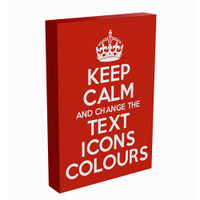 KEEP CALM AND CARRY ON CUSTOMISED BOX CANVAS