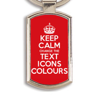 KEEP CALM AND CARRY ON CUSTOMISED KEYRING
