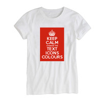 Keep Calm Customised Women's Background Image T-shirts