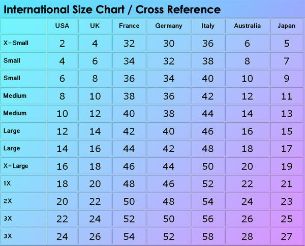 uk womens clothes size to aus