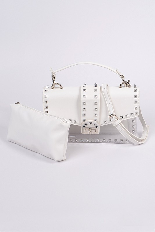 studded clear bag