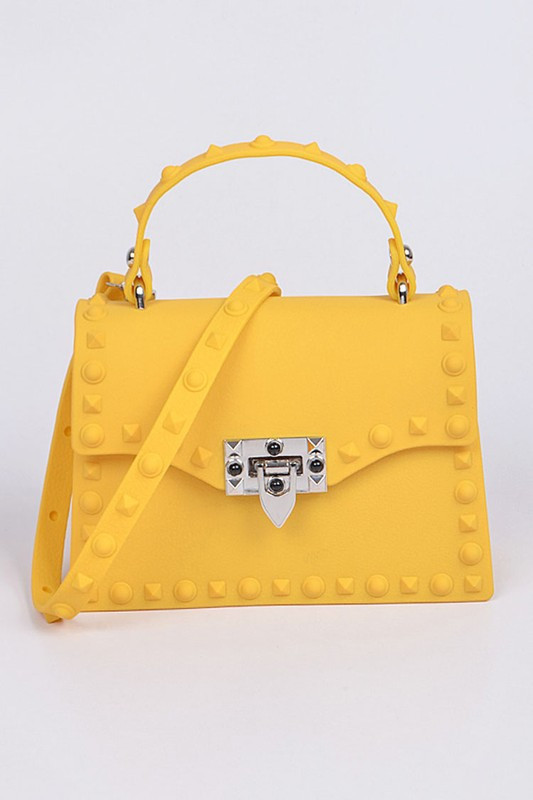 yellow jelly purse