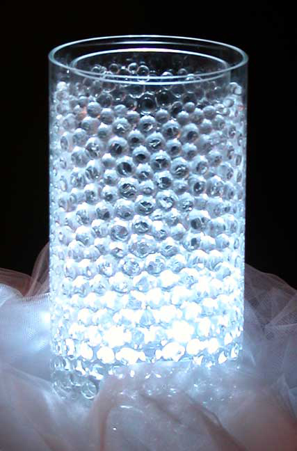 White Super Bright Vase Led Lights With Remote And Beads Volka