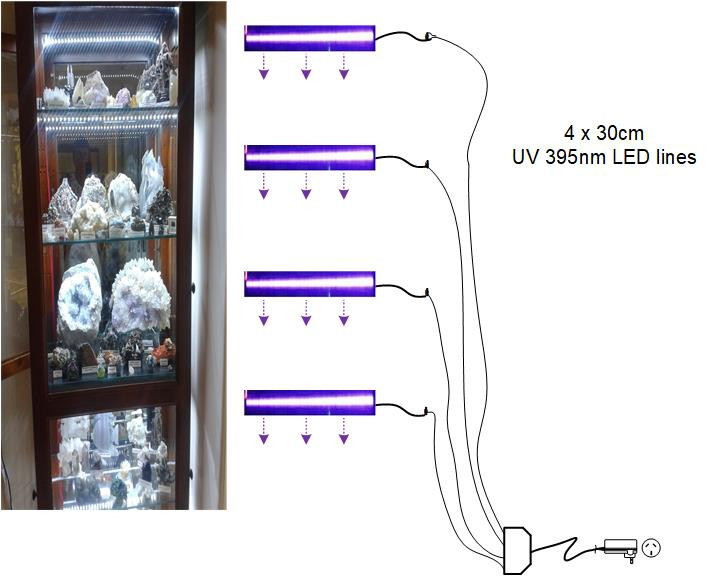 Ikea detolf deals glass cabinet lighting