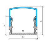 Deep Box Section Aluminium LED Profile Surface Mounted