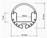 Oval Aluminium  LED Profile