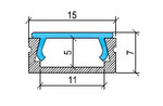 Slim Aluminium LED Profile Surface Mounted