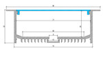 Wide Box Aluminium LED Profile Recessed Type2