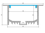 Wide Box Aluminium LED Profile Recessed 