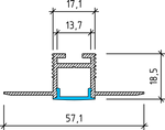 Plaster In  Aluminium LED Profile 