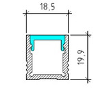 Deep  Aluminium LED Profile Surface Mounted Type 2