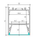 Suspended Aluminium LED Profile 