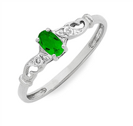 Emerald & Diamond Ring (M2633)