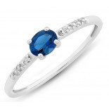 London Blue Topaz & Diamond Ring (M2880)