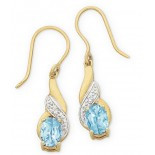Topaz & Diamond Earrings (M2882)