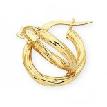 Twist Hoop Earrings (14-1840)