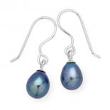 Black Freshwater Pearl Earrings (17-520)