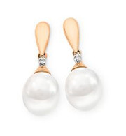 Pearl & Diamond Earrings (17-1346)
