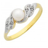 Pearl & Diamond Ring (17-1347)