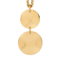 Double Wave Disc Pendant (SP108G)