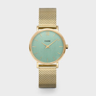 CLUSE Minuit Gold Stone Green/Gold Mesh (CW0101203030)