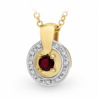 Ruby & Diamond Pendant (7-424)