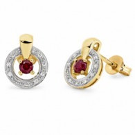 Ruby & Diamond Earrings (13-1059)